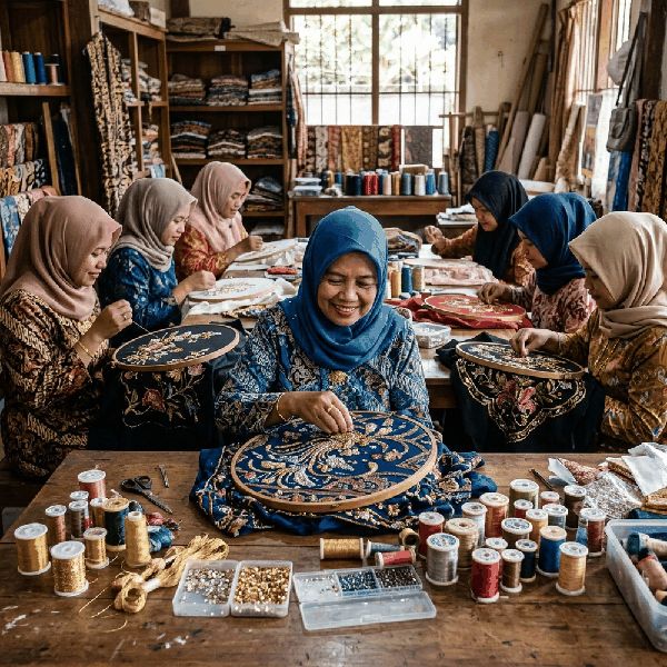 Koperasi Wanita Mekar Sari Demak Selenggarakan Pelatihan Kerajinan Sulam